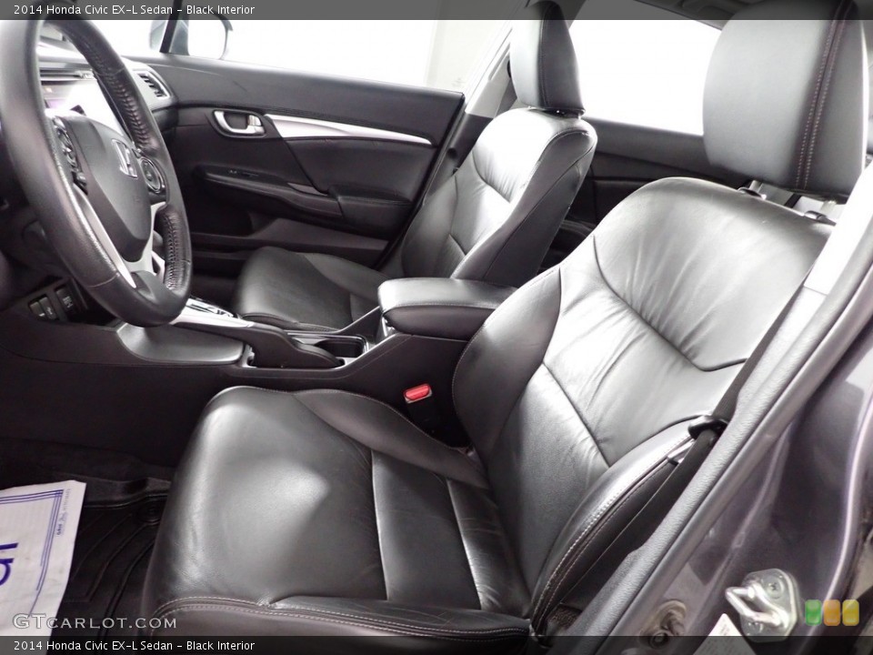 Black Interior Front Seat for the 2014 Honda Civic EX-L Sedan #145984846