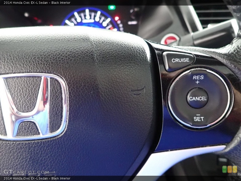 Black Interior Steering Wheel for the 2014 Honda Civic EX-L Sedan #145984912