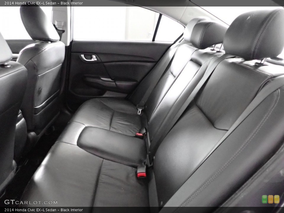 Black Interior Rear Seat for the 2014 Honda Civic EX-L Sedan #145985029