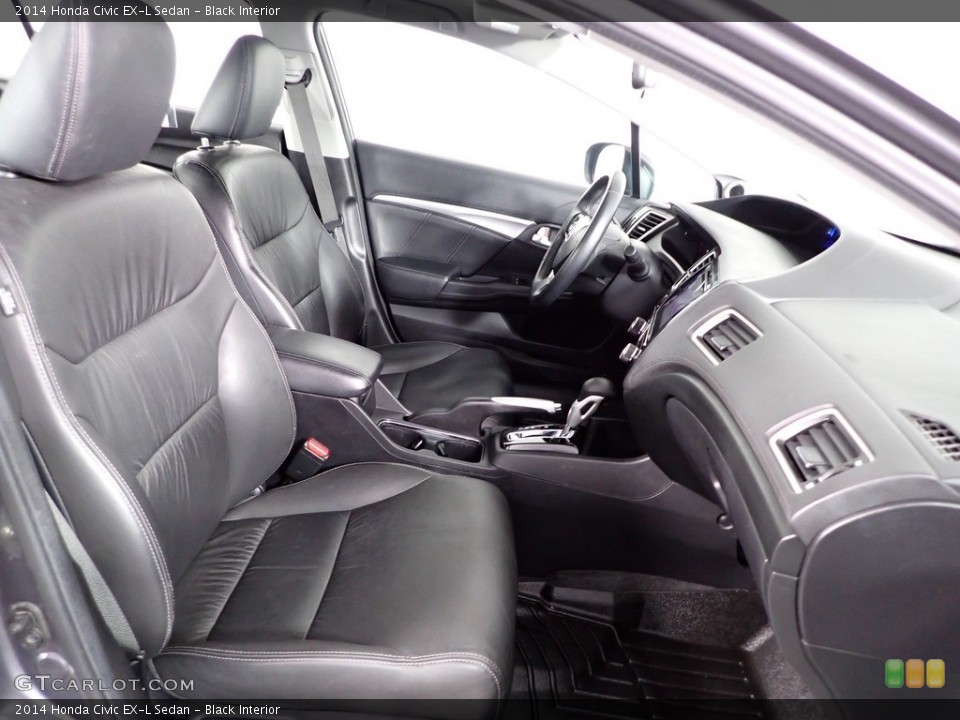 Black Interior Front Seat for the 2014 Honda Civic EX-L Sedan #145985086