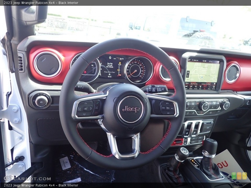 Black Interior Dashboard for the 2023 Jeep Wrangler Rubicon 4x4 #145985434