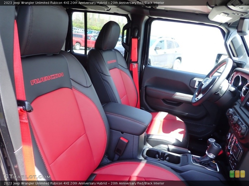 20th Anniversary Red/Black Interior Front Seat for the 2023 Jeep Wrangler Unlimited Rubicon 4XE 20th Anniversary Hybrid #145986064