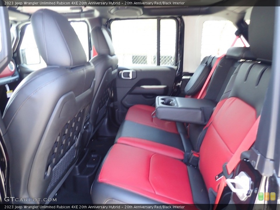 20th Anniversary Red/Black Interior Rear Seat for the 2023 Jeep Wrangler Unlimited Rubicon 4XE 20th Anniversary Hybrid #145986106