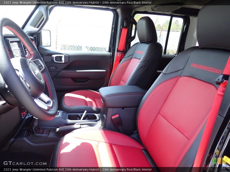 20th Anniversary Red/Black Interior Front Seat for the 2023 Jeep Wrangler Unlimited Rubicon 4XE 20th Anniversary Hybrid #145986139