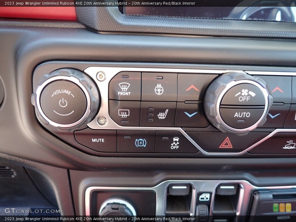 20th Anniversary Red/Black Interior Controls for the 2023 Jeep Wrangler Unlimited Rubicon 4XE 20th Anniversary Hybrid #145986238