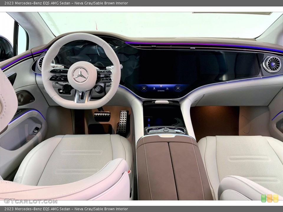 Neva Gray/Sable Brown Interior Dashboard for the 2023 Mercedes-Benz EQS AMG Sedan #145991505