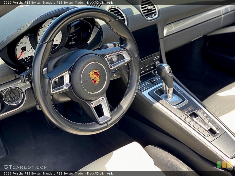 Black/Chalk Interior Steering Wheel for the 2019 Porsche 718 Boxster  #145991889
