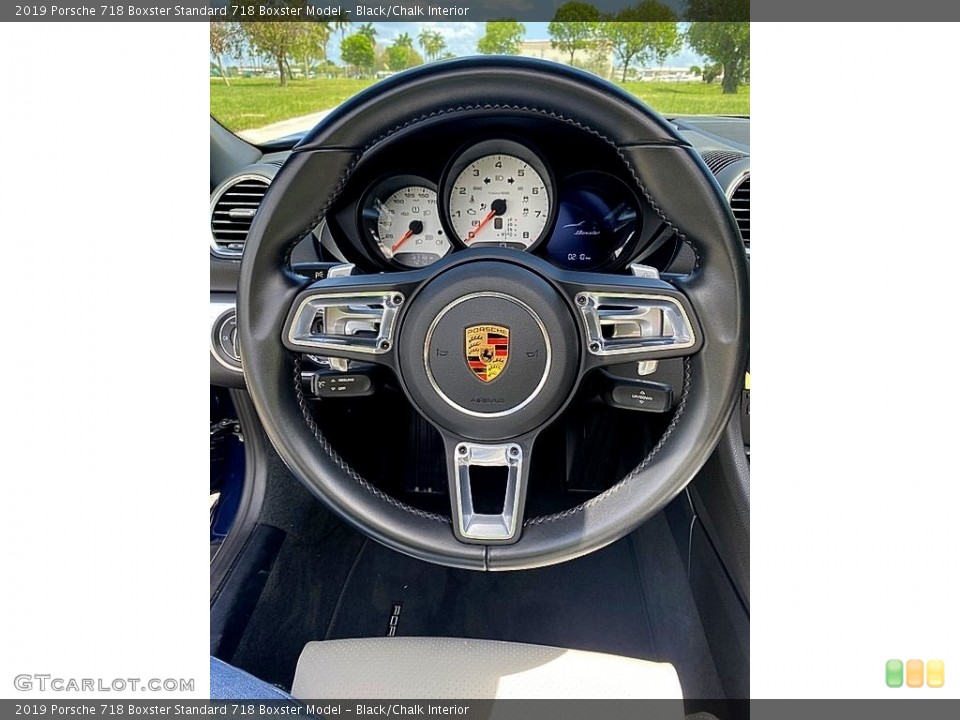 Black/Chalk Interior Steering Wheel for the 2019 Porsche 718 Boxster  #145991904