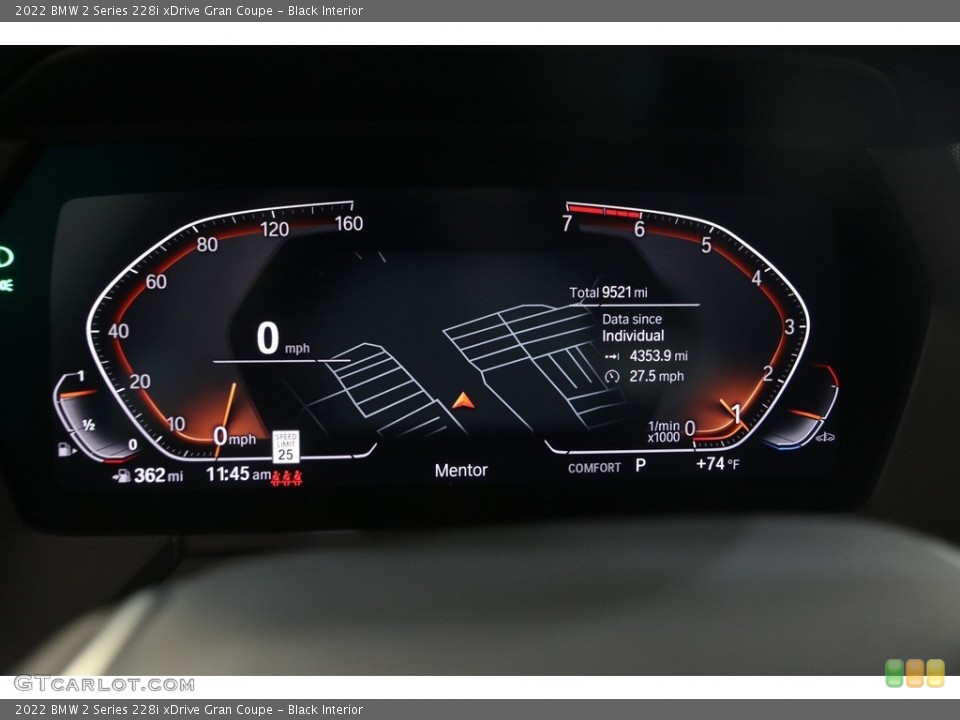 Black Interior Gauges for the 2022 BMW 2 Series 228i xDrive Gran Coupe #145992894