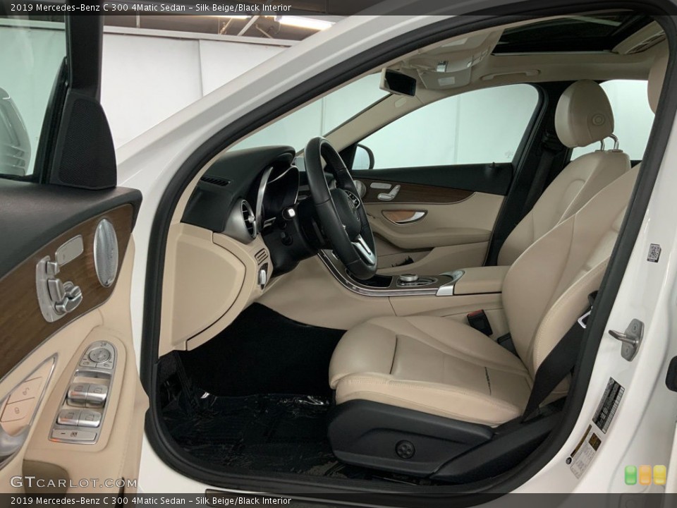 Silk Beige/Black Interior Photo for the 2019 Mercedes-Benz C 300 4Matic Sedan #145993815
