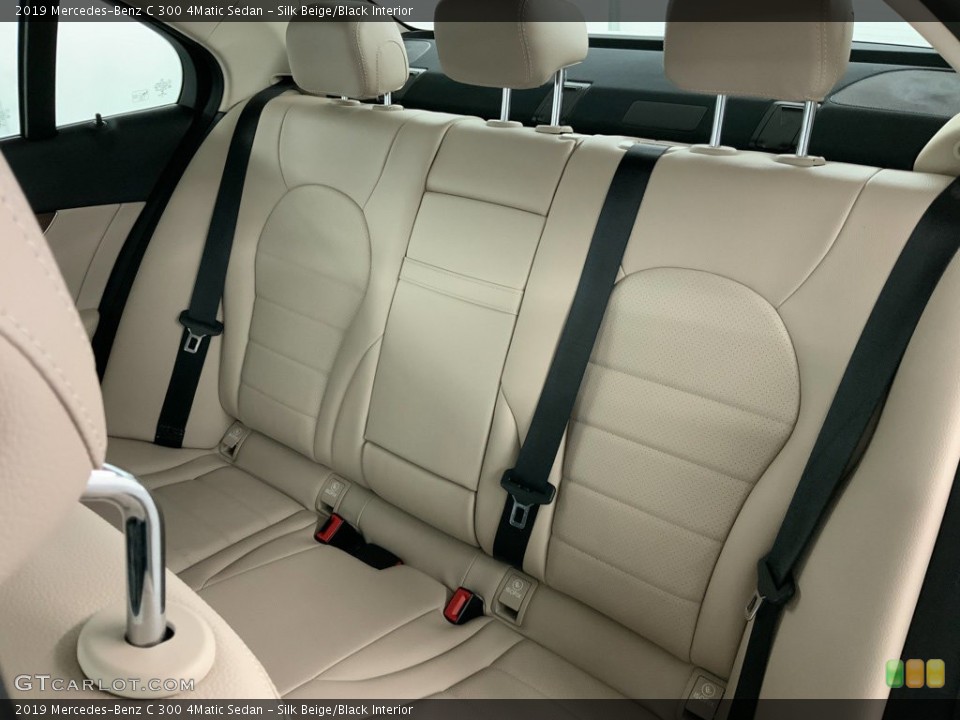 Silk Beige/Black Interior Rear Seat for the 2019 Mercedes-Benz C 300 4Matic Sedan #145994154