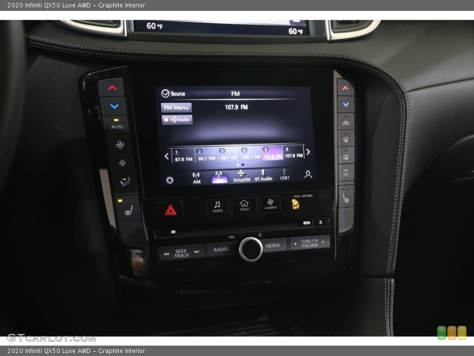 Graphite Interior Controls for the 2020 Infiniti QX50 Luxe AWD #145995153