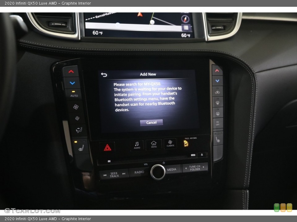 Graphite Interior Controls for the 2020 Infiniti QX50 Luxe AWD #145995165