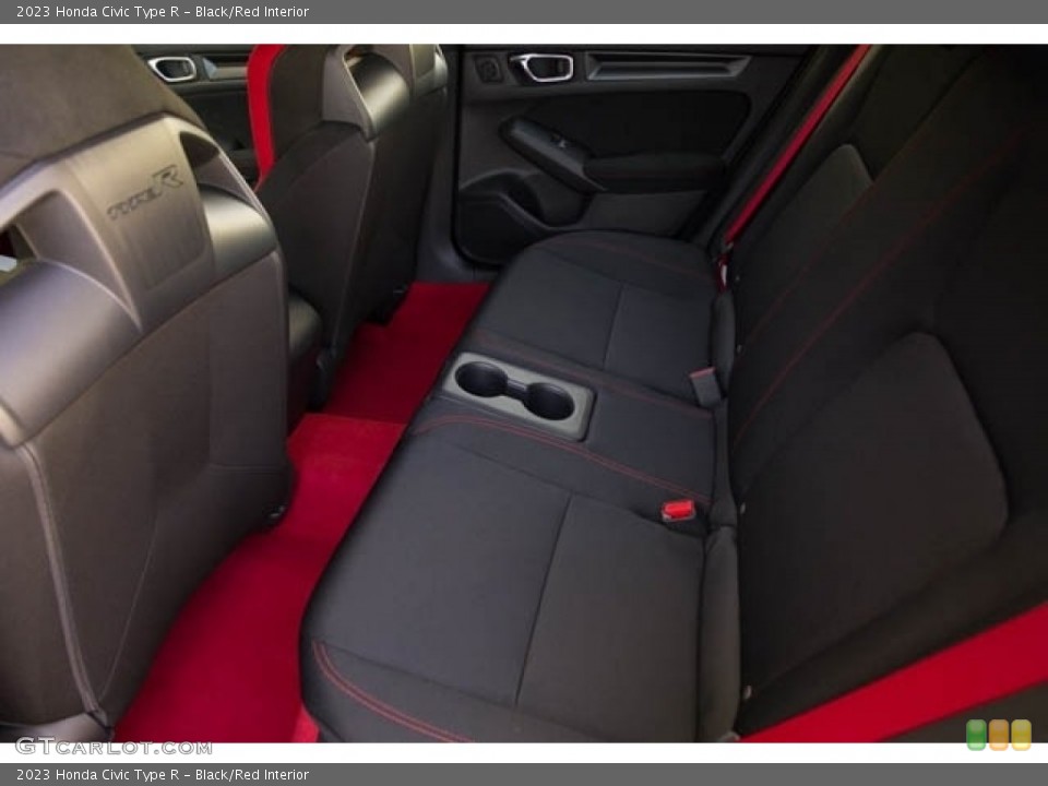 Black/Red Interior Rear Seat for the 2023 Honda Civic Type R #145997114
