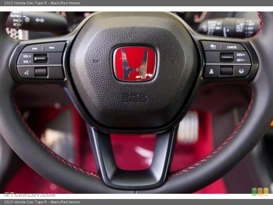 Black/Red Interior Steering Wheel for the 2023 Honda Civic Type R #145997168