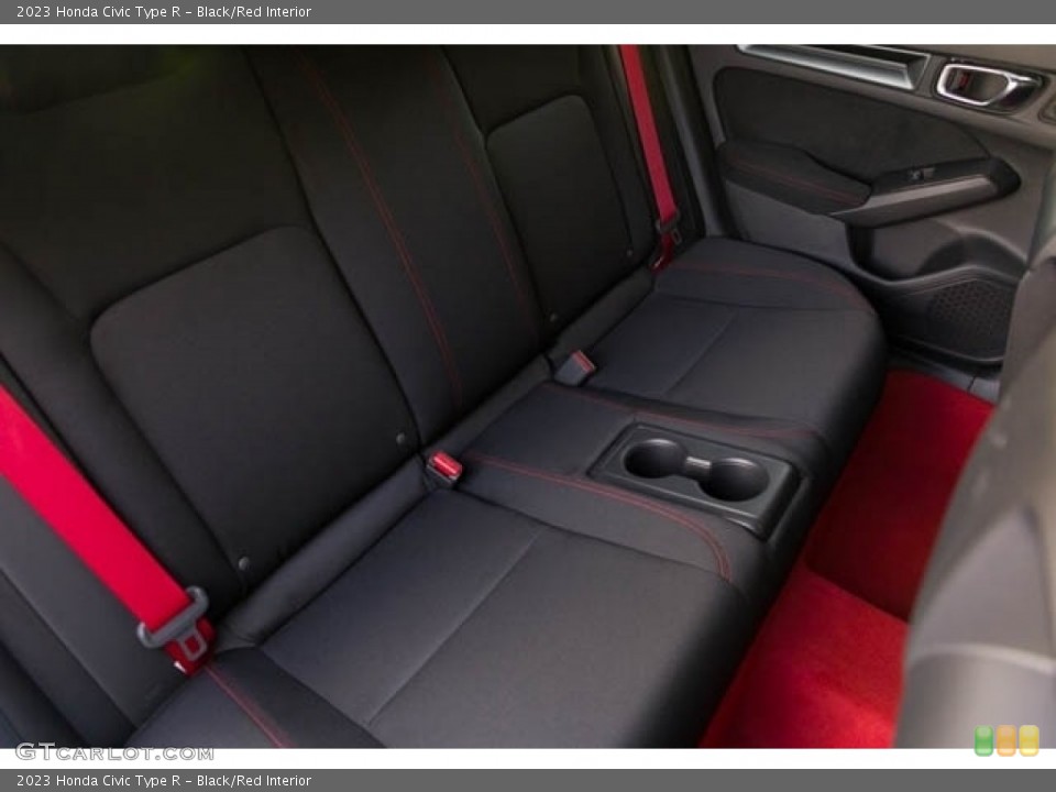 Black/Red Interior Rear Seat for the 2023 Honda Civic Type R #145997260