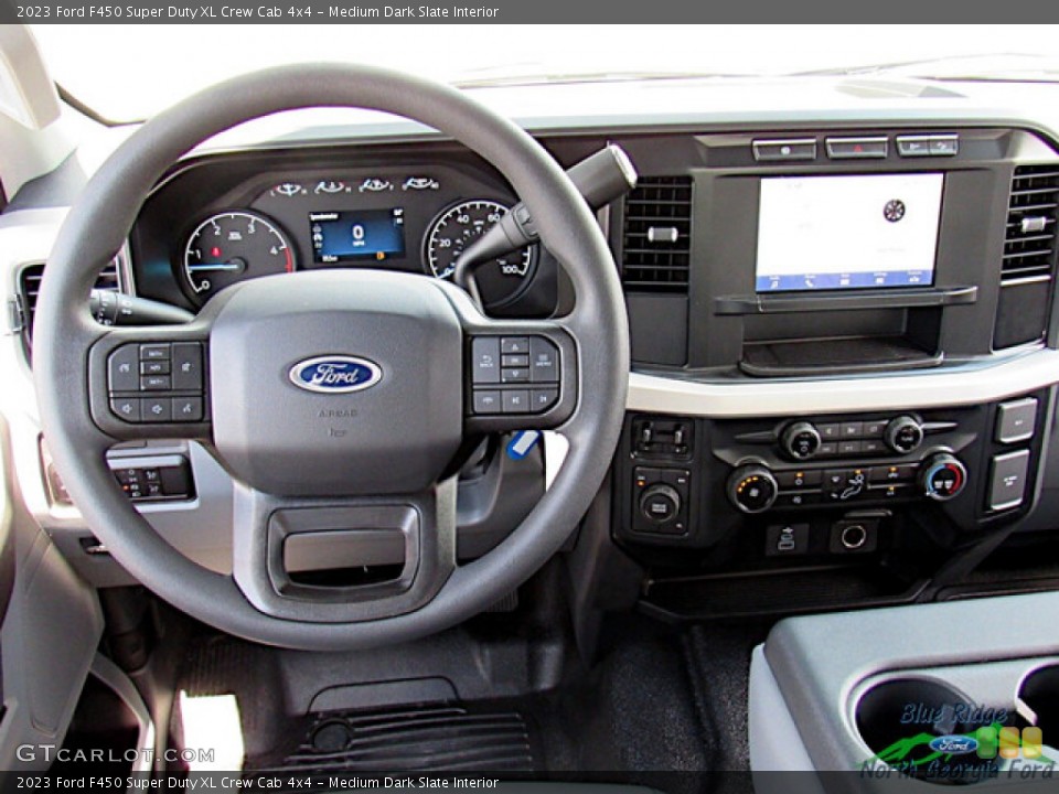 Medium Dark Slate Interior Dashboard for the 2023 Ford F450 Super Duty XL Crew Cab 4x4 #145999007