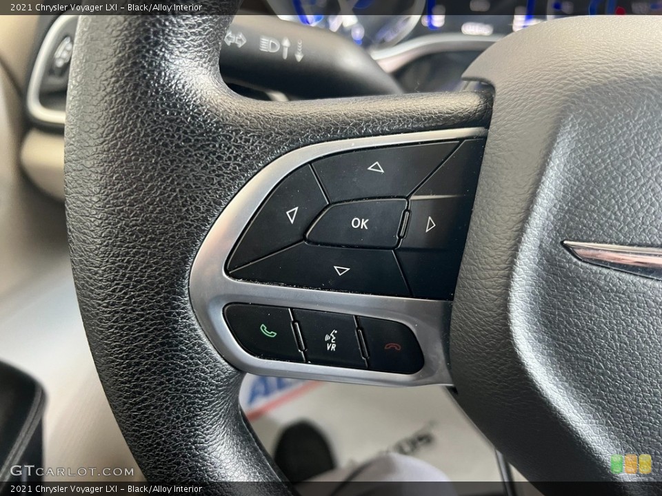 Black/Alloy Interior Steering Wheel for the 2021 Chrysler Voyager LXI #146000797