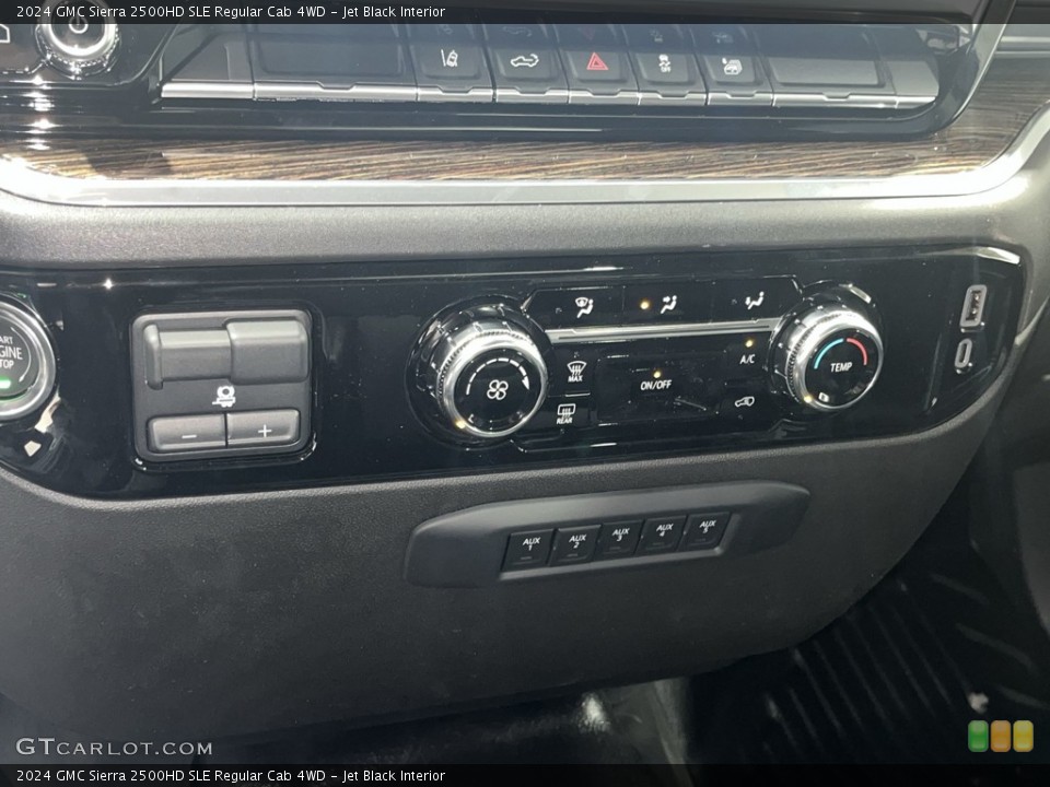 Jet Black Interior Controls for the 2024 GMC Sierra 2500HD SLE Regular Cab 4WD #146005182