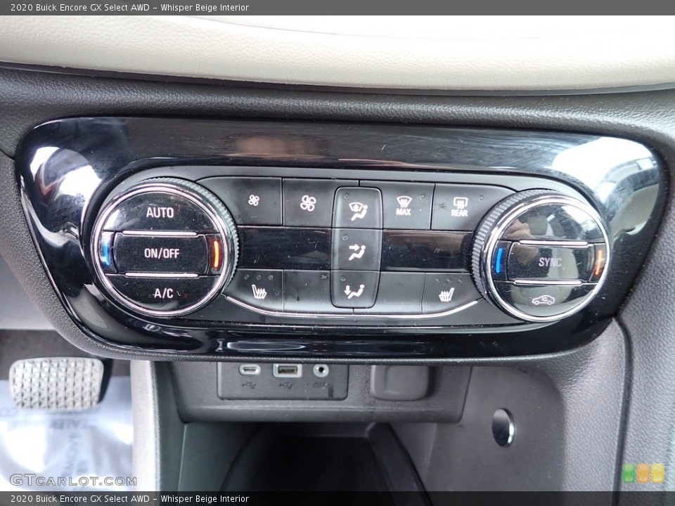 Whisper Beige Interior Controls for the 2020 Buick Encore GX Select AWD #146006032