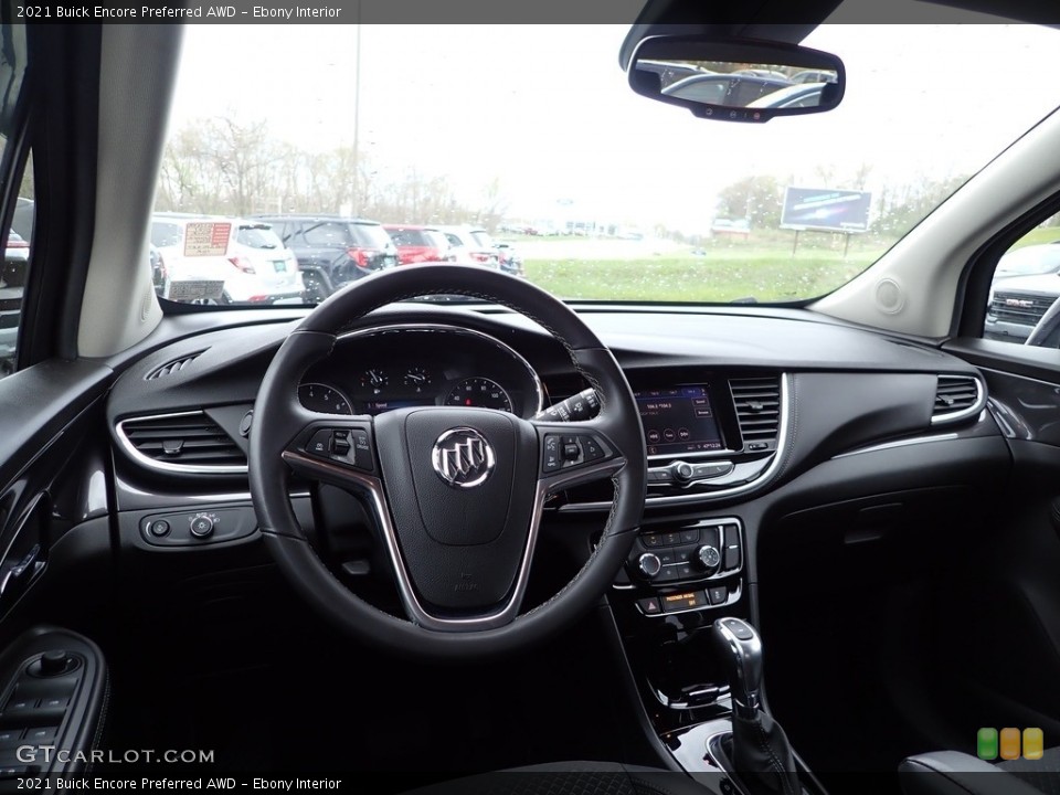 Ebony Interior Dashboard for the 2021 Buick Encore Preferred AWD #146007055