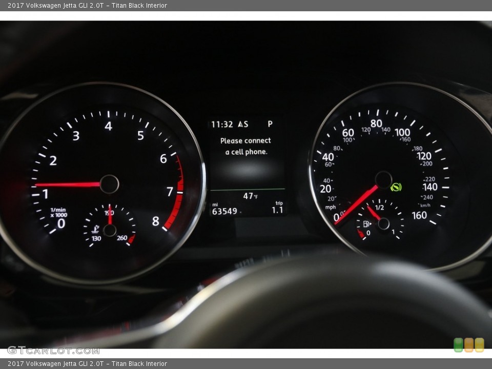 Titan Black Interior Gauges for the 2017 Volkswagen Jetta GLI 2.0T #146008473