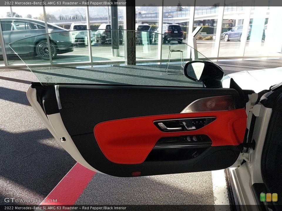 Red Pepper/Black Interior Door Panel for the 2022 Mercedes-Benz SL AMG 63 Roadster #146008817