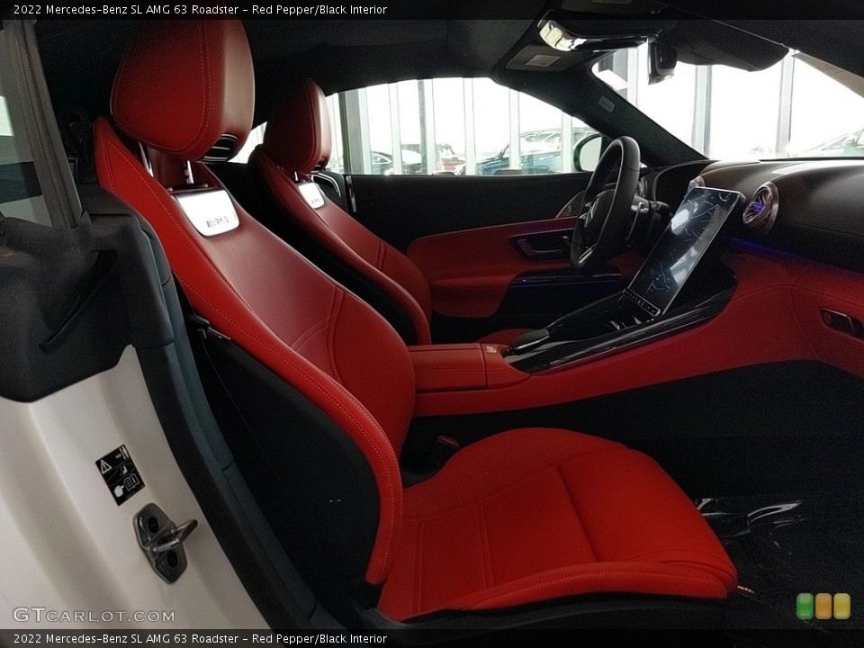 Red Pepper/Black Interior Front Seat for the 2022 Mercedes-Benz SL AMG 63 Roadster #146009119