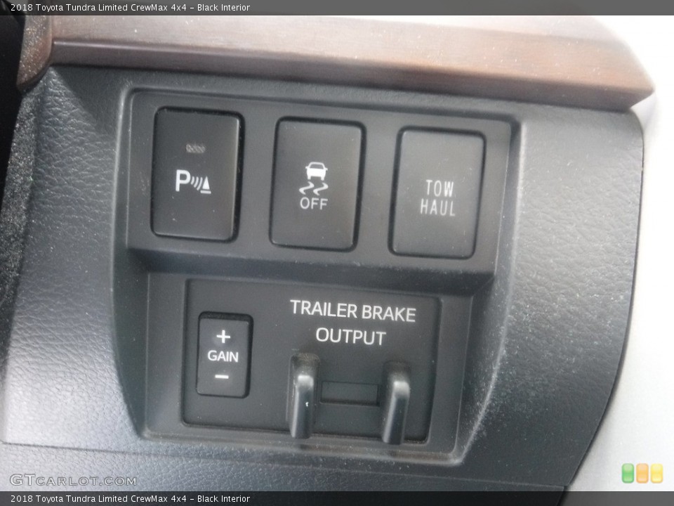 Black Interior Controls for the 2018 Toyota Tundra Limited CrewMax 4x4 #146009959