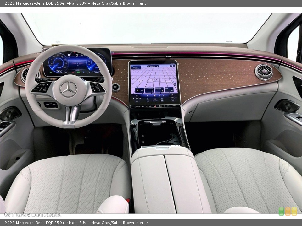 Neva Gray/Sable Brown Interior Dashboard for the 2023 Mercedes-Benz EQE 350+ 4Matic SUV #146012788