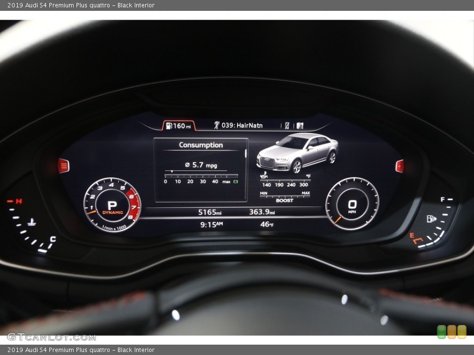 Black Interior Gauges for the 2019 Audi S4 Premium Plus quattro #146012923
