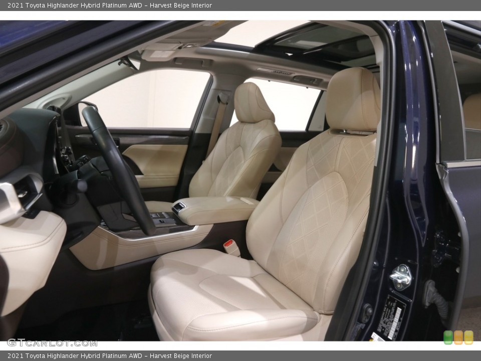 Harvest Beige Interior Front Seat for the 2021 Toyota Highlander Hybrid Platinum AWD #146015253