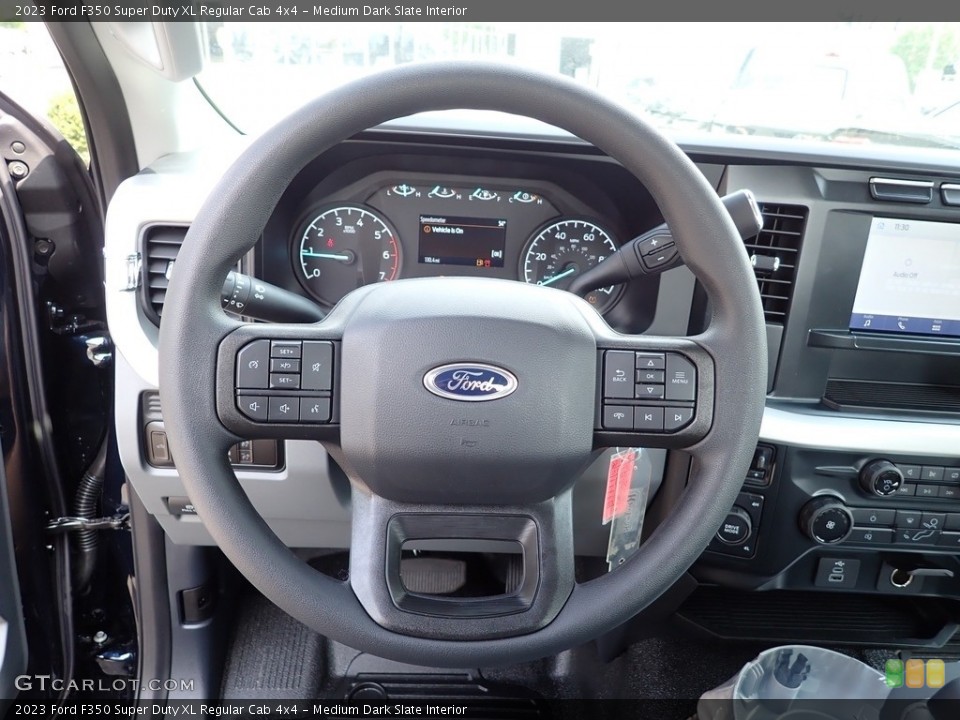 Medium Dark Slate Interior Steering Wheel for the 2023 Ford F350 Super Duty XL Regular Cab 4x4 #146016768