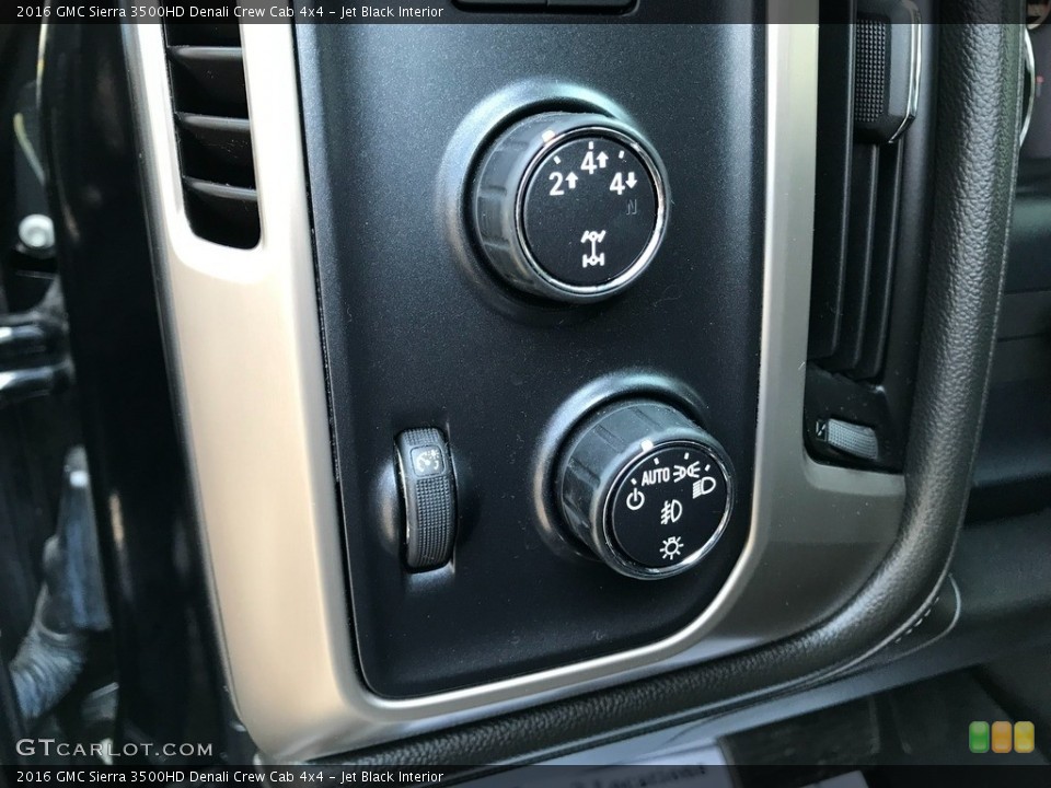 Jet Black Interior Controls for the 2016 GMC Sierra 3500HD Denali Crew Cab 4x4 #146017023