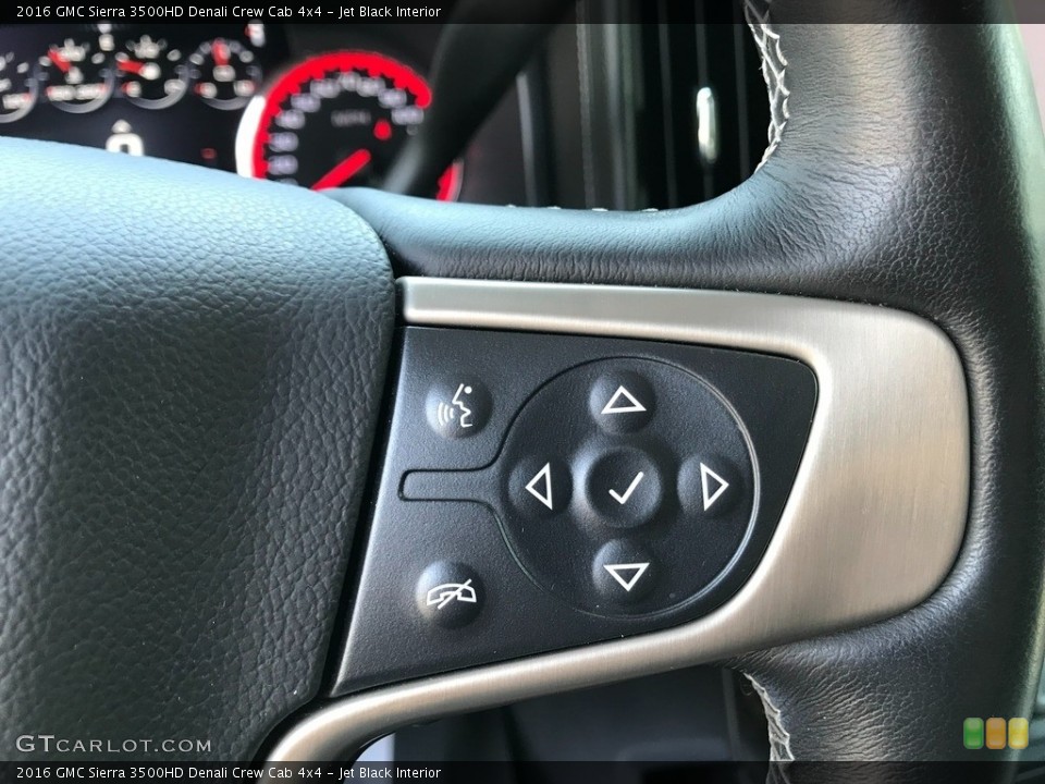 Jet Black Interior Steering Wheel for the 2016 GMC Sierra 3500HD Denali Crew Cab 4x4 #146017101