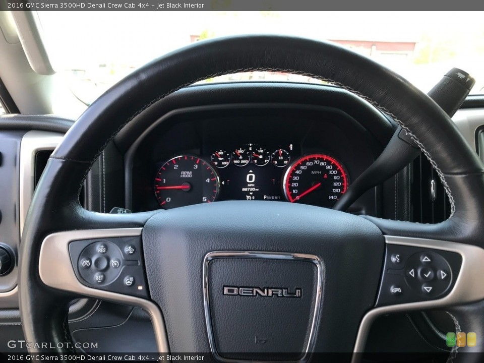 Jet Black Interior Steering Wheel for the 2016 GMC Sierra 3500HD Denali Crew Cab 4x4 #146017119