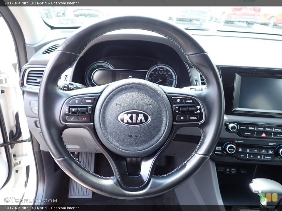 Charcoal Interior Steering Wheel for the 2017 Kia Niro EX Hybrid #146017127