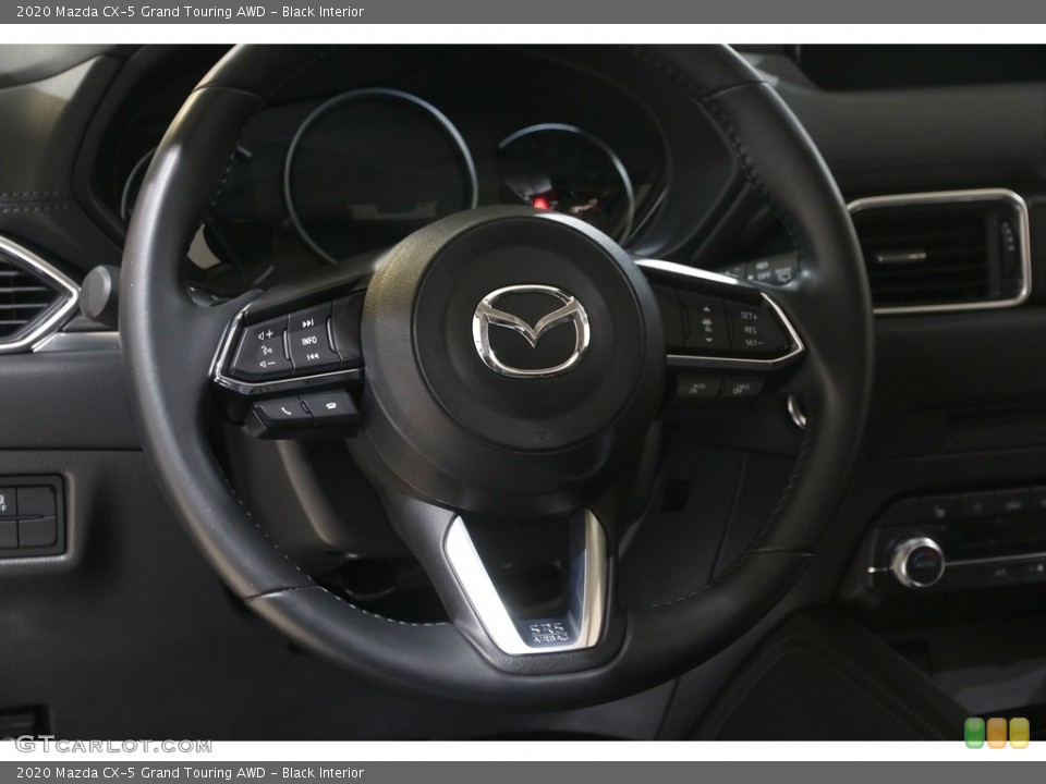 Black Interior Steering Wheel for the 2020 Mazda CX-5 Grand Touring AWD #146018205