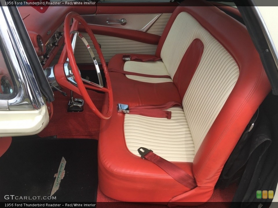 Red/White Interior Front Seat for the 1956 Ford Thunderbird Roadster #146018280