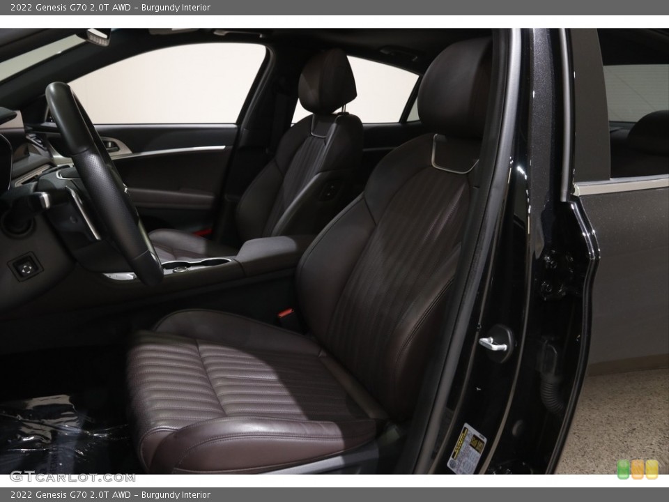 Burgundy Interior Front Seat for the 2022 Genesis G70 2.0T AWD #146020235