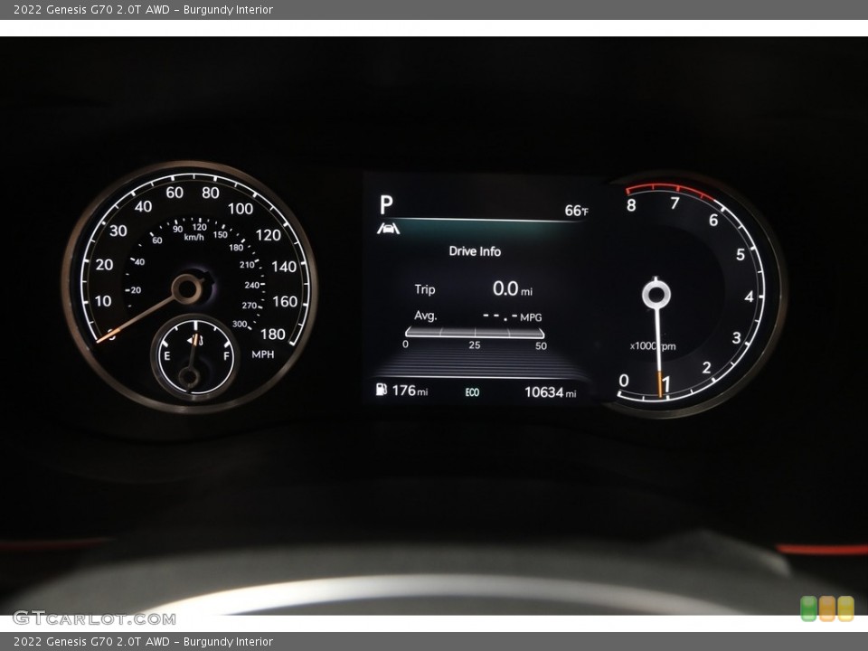 Burgundy Interior Gauges for the 2022 Genesis G70 2.0T AWD #146020295