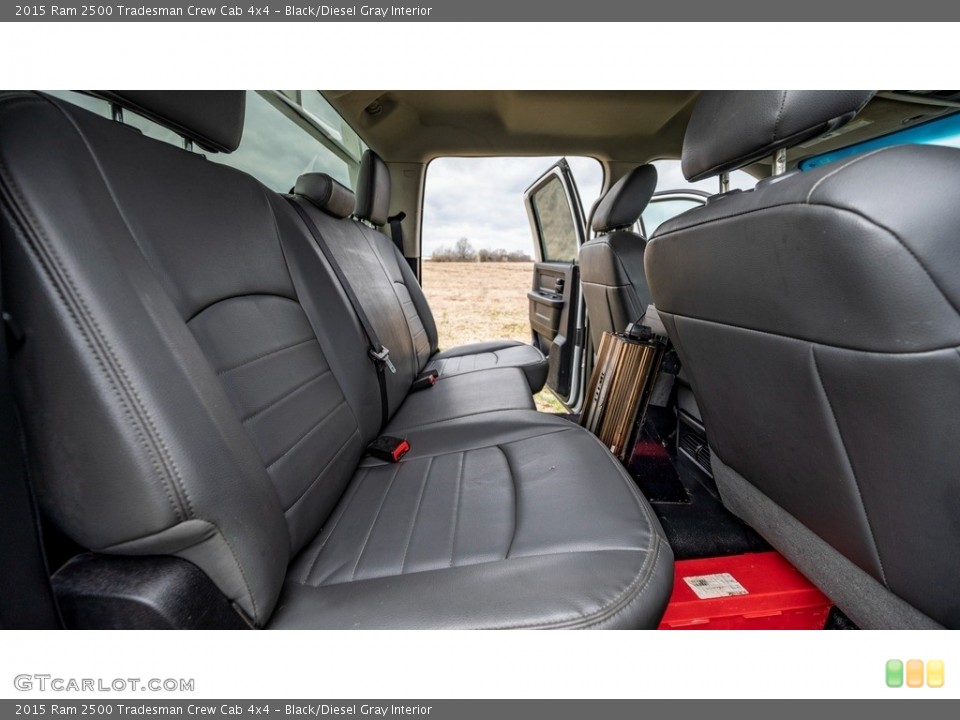 Black/Diesel Gray Interior Rear Seat for the 2015 Ram 2500 Tradesman Crew Cab 4x4 #146020574