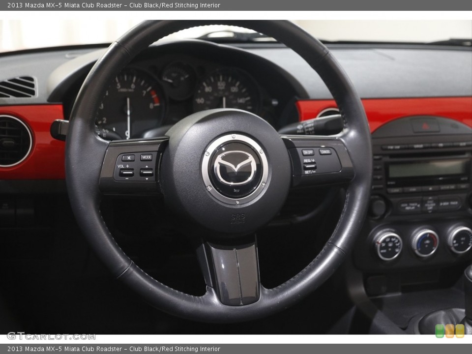 Club Black/Red Stitching Interior Steering Wheel for the 2013 Mazda MX-5 Miata Club Roadster #146021936