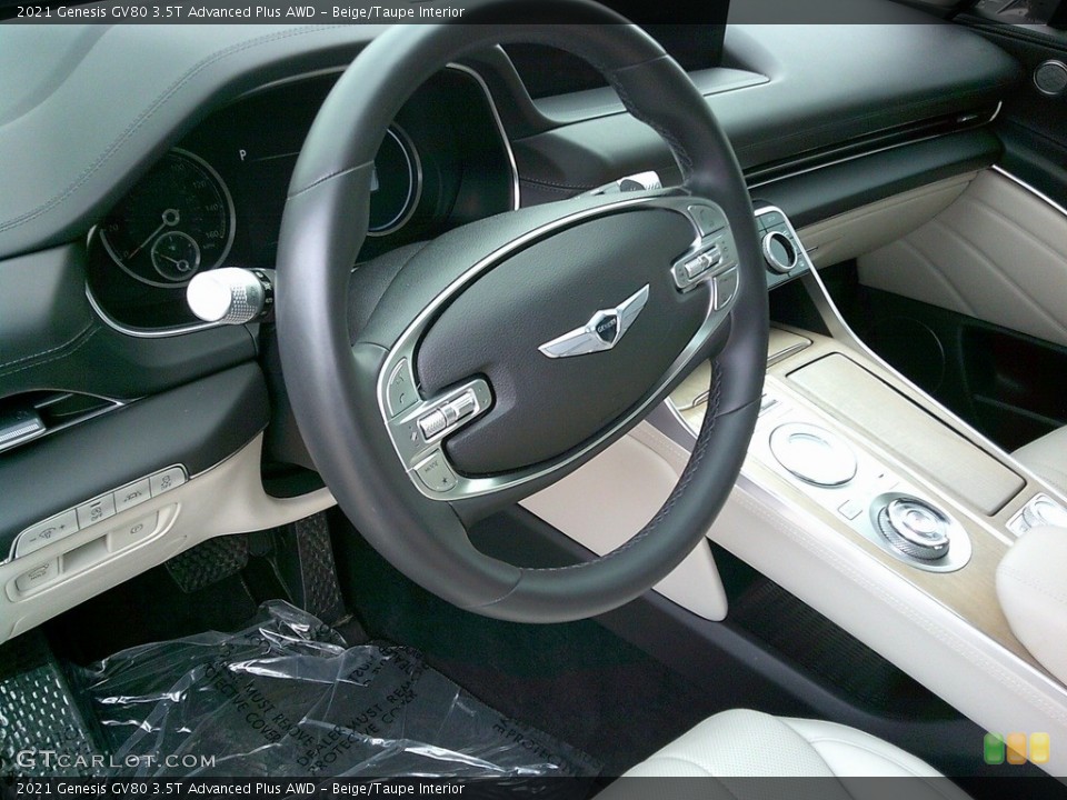 Beige/Taupe Interior Dashboard for the 2021 Genesis GV80 3.5T Advanced Plus AWD #146023169