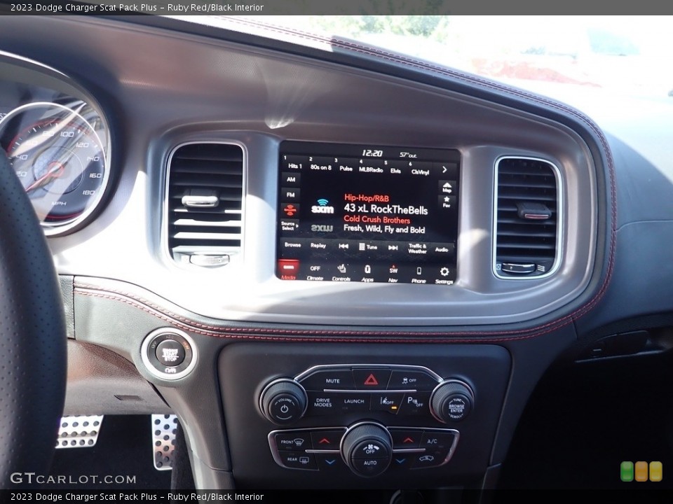 Ruby Red/Black Interior Controls for the 2023 Dodge Charger Scat Pack Plus #146024402