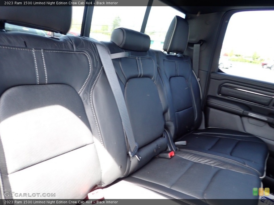 Black Interior Rear Seat for the 2023 Ram 1500 Limited Night Edition Crew Cab 4x4 #146025188