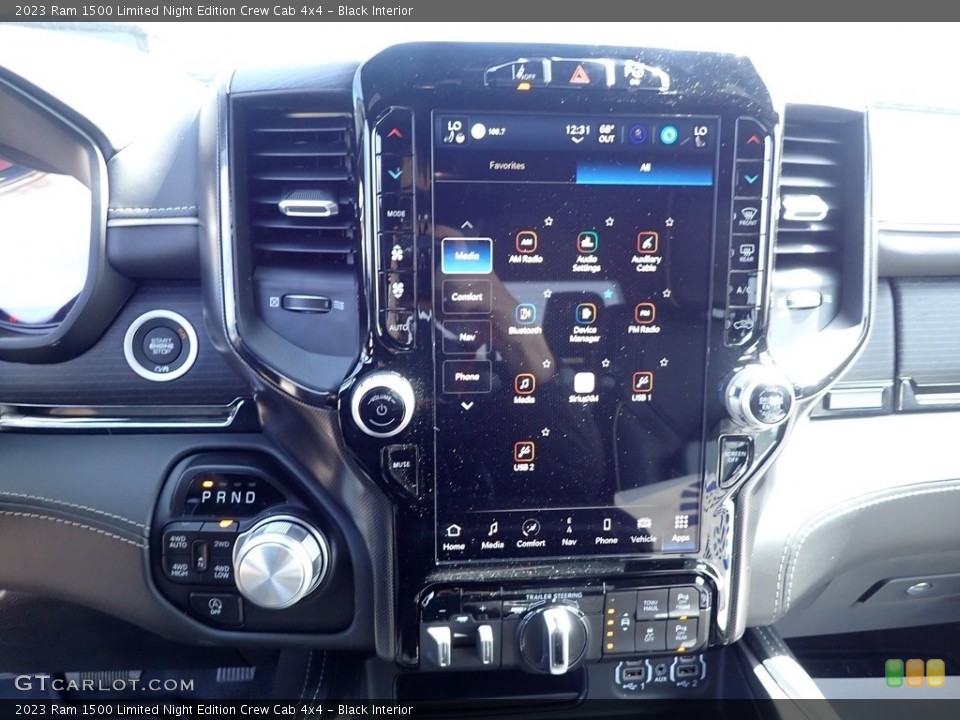 Black Interior Controls for the 2023 Ram 1500 Limited Night Edition Crew Cab 4x4 #146025290