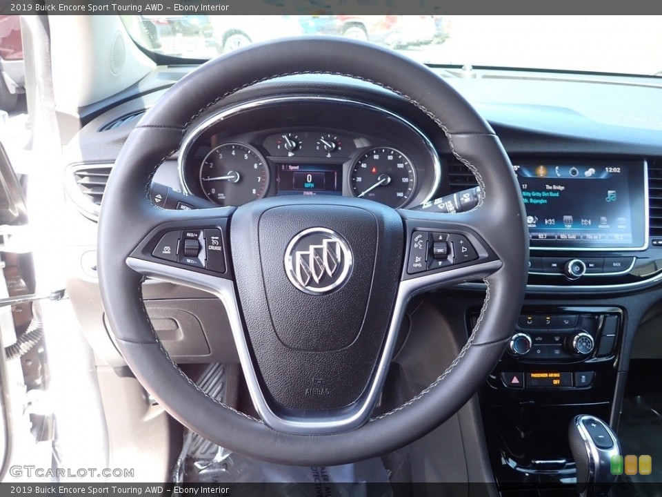 Ebony Interior Steering Wheel for the 2019 Buick Encore Sport Touring AWD #146025875