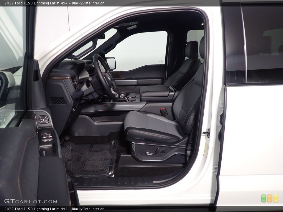 Black/Slate Interior Front Seat for the 2022 Ford F150 Lightning Lariat 4x4 #146026520