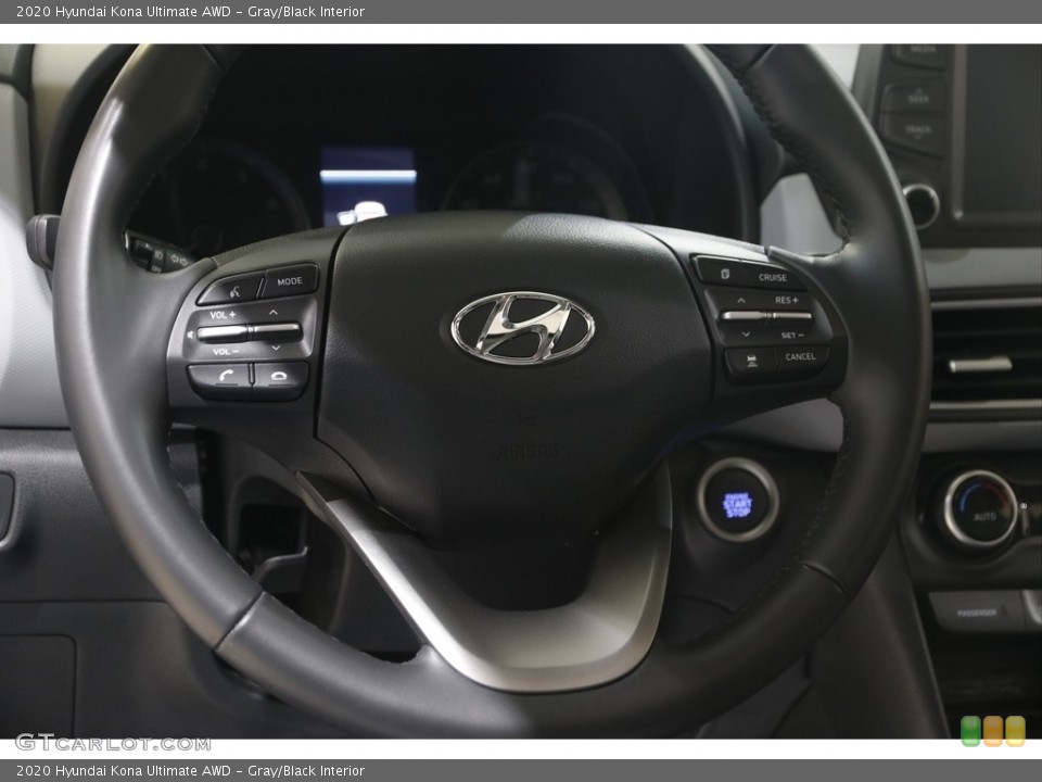 Gray/Black Interior Steering Wheel for the 2020 Hyundai Kona Ultimate AWD #146026697